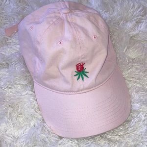 Huf Rose Marajuana Leaf pink baseball hat